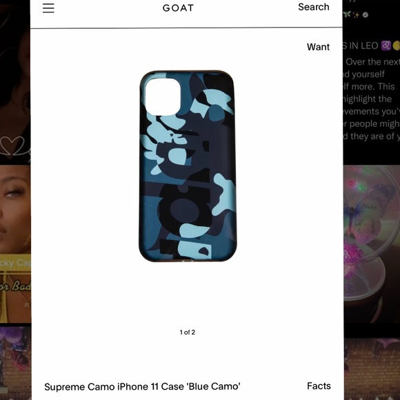 SUPREME CAMO BLUE IPHONE CASE - Picture 3 of 3